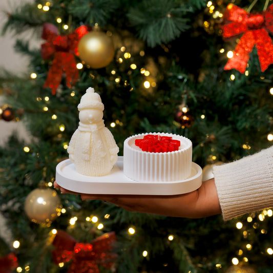 COMPAGNON DES NEIGES - Set de bougies de Noël parfumées