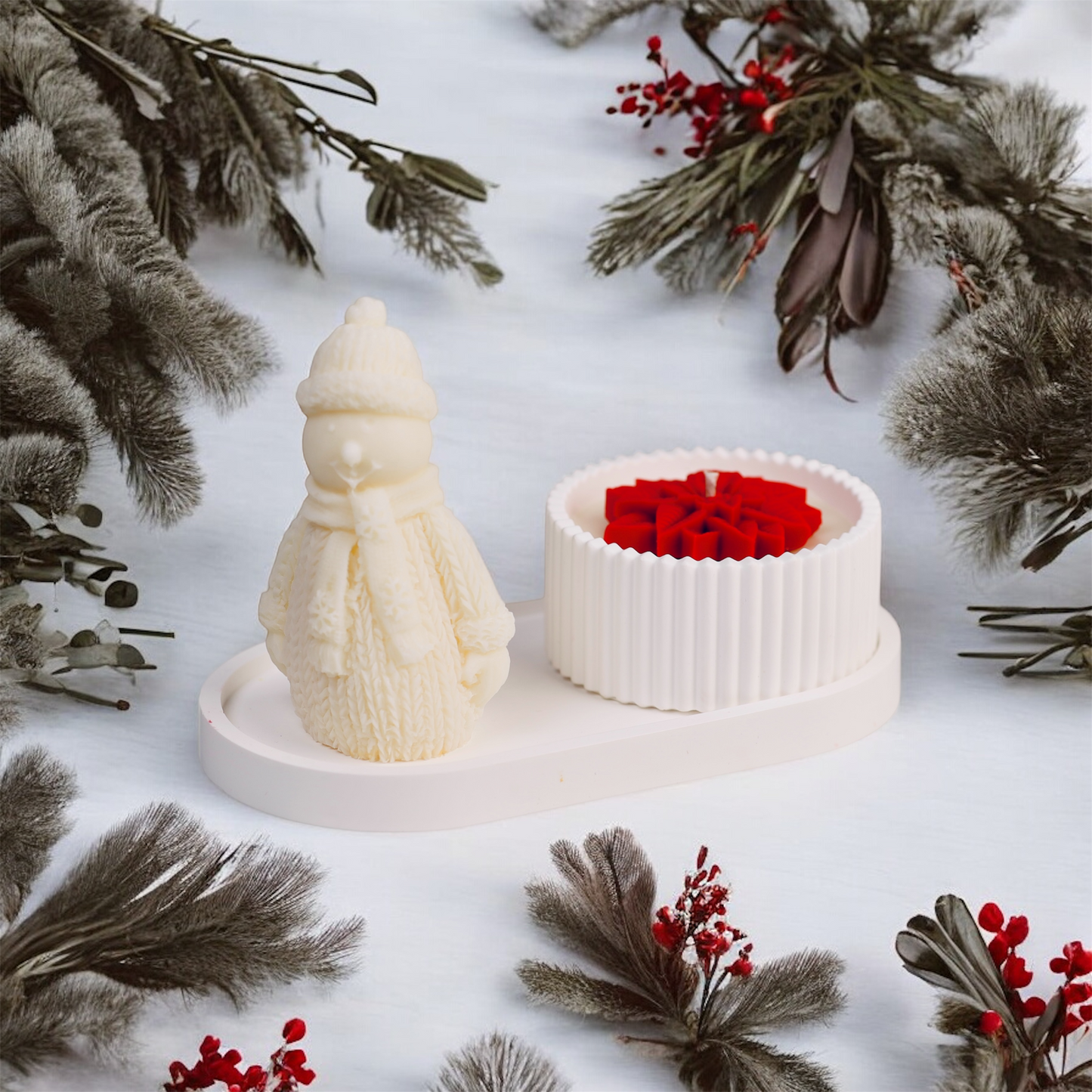 COMPAGNON DES NEIGES - Set de bougies de Noël parfumées