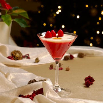 Bougie cocktail parfumée cosmo fraise décoration interieur