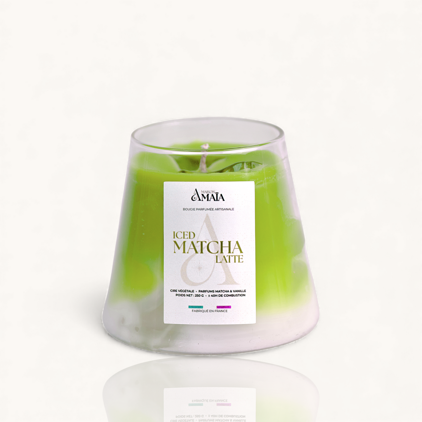 Bougie parfumée Matcha Latte Maison Amaïa en cire végétale